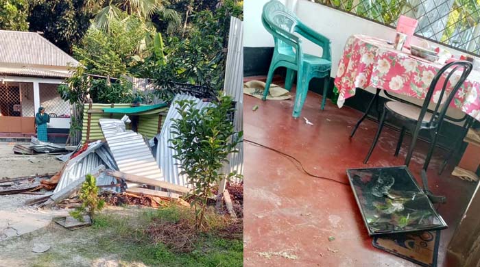 বসন্তপুরে দিবালোকে ব্যবসায়ীর বাড়িতে হামলা ভাংচুর-লুটপাট॥থানায় মামলা॥১জন গ্রেফতার